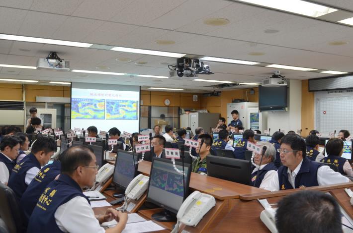 雲林縣尼伯特颱風應變中心第五次工作會議