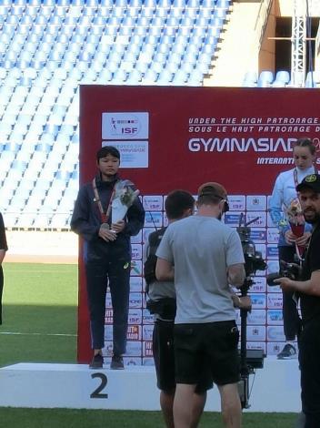 楊睿萱在摩洛哥世界中學生運動會奪400公尺銀牌