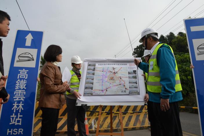 縣府預計在1月26日之前於高鐵聯外道路完成35面指示牌增設