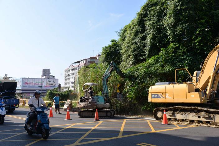 斗六市內環路靠近文化路段，上月進行地上物拆除作業。