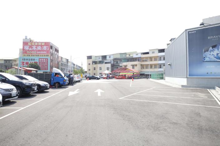 今日落成啟用的斗南鎮停四停車場，試營運期間開放民眾免費停車。