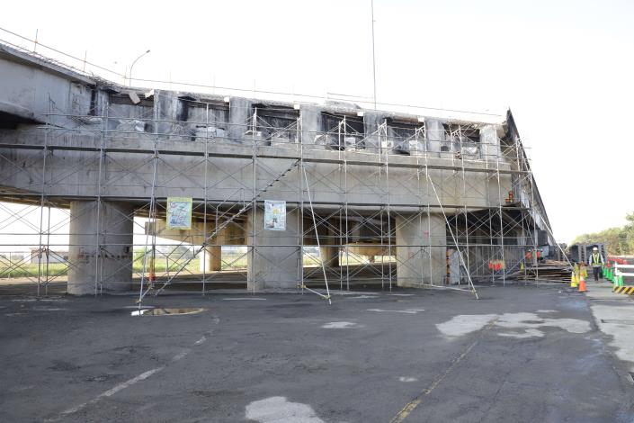 竹圍大橋修復工程進度已達47.71％，比預期進度超前10.28％。