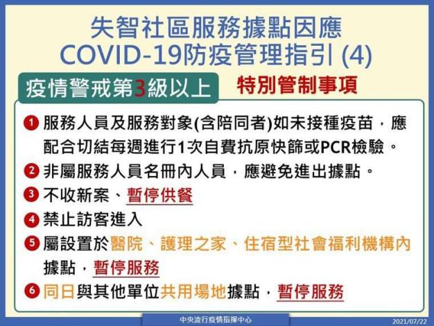 失智社區服務據點因應COVID-19防疫管理指引(4)