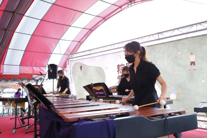 國立臺灣交響樂團媒合雲集打擊樂團，讓大埤鄉欽透過音樂提前歡慶端午佳節。