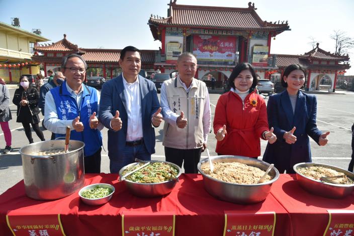 張縣長表示，歡迎全國民眾2月5日(農曆正月15日)來東勢鄉同安村參與吃飯擔活動。