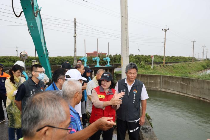 杜蘇芮颱風 張麗善縣長巡視雲林沿海鄉鎮排水系統運作狀況