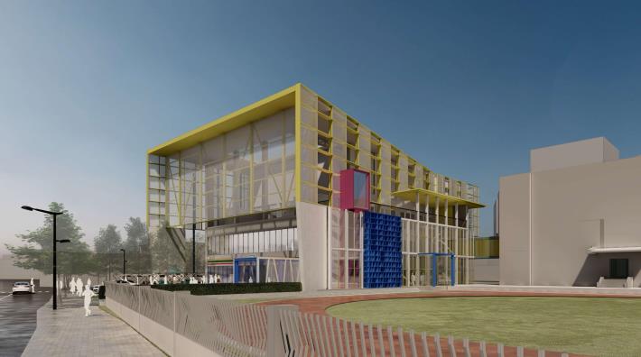 「北港全民運動館」利用立體化的設計手法，將場館使用最大化，滿足校方與民眾需求