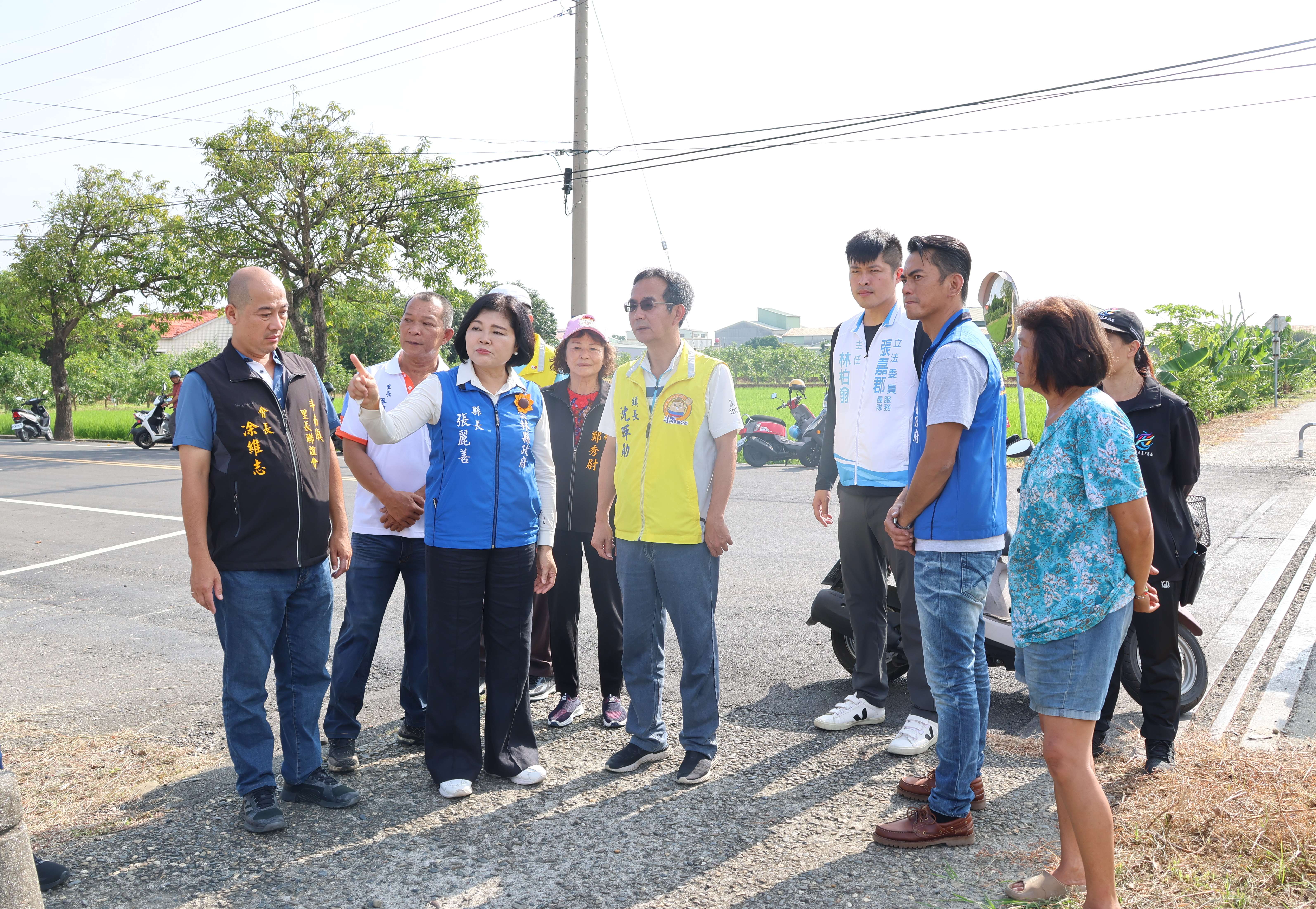 張麗善縣長會勘斗南鎮自行車道新設景觀燈工程 斥資550萬建置照明設備