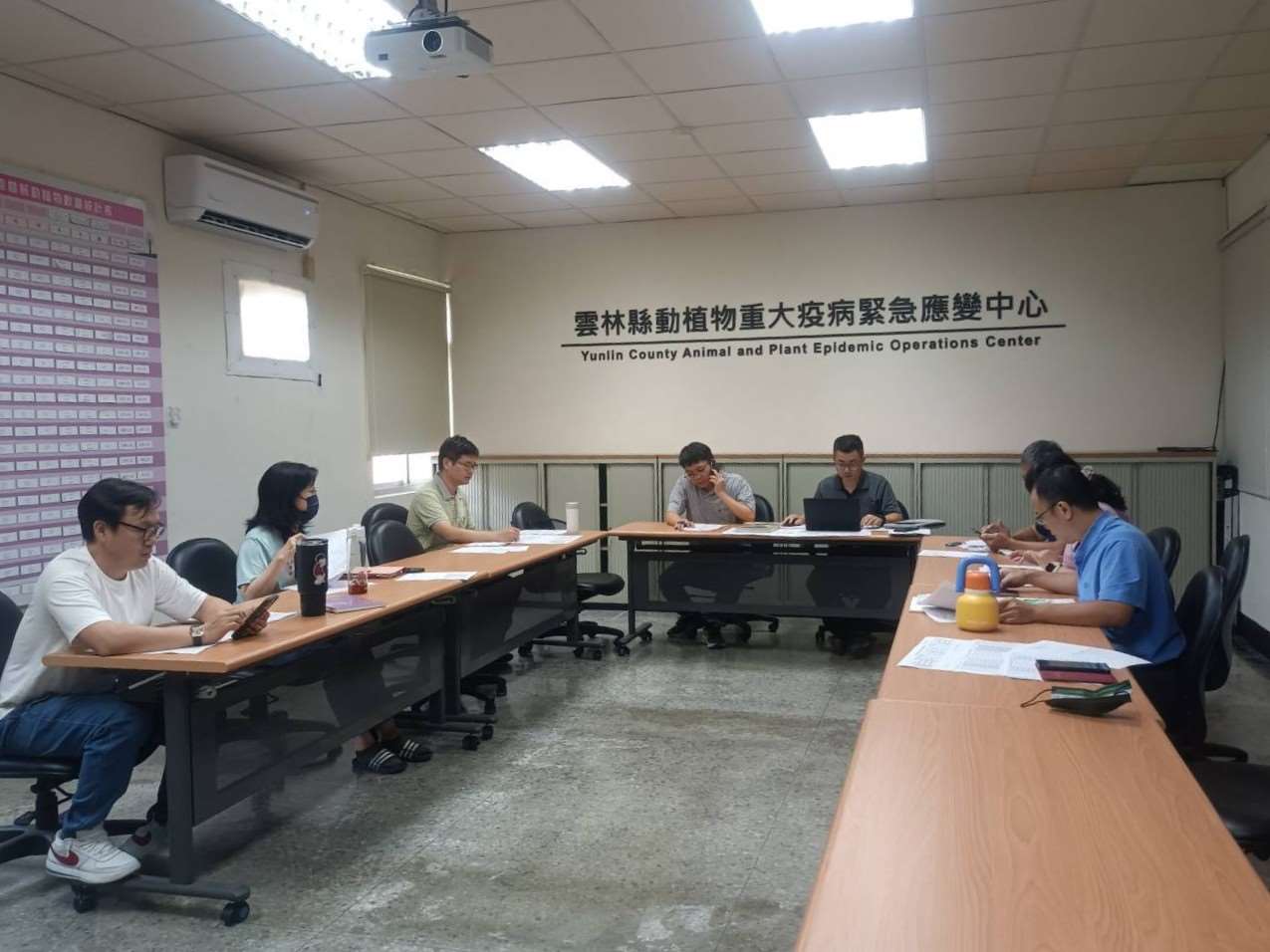 張縣長在第一時間責成農業處及動植物防疫所召開防疫會議