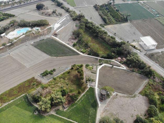 建國眷村園區連接虎尾632高地公園，整合周邊遊憩資源，擴大遊客步行體驗範圍