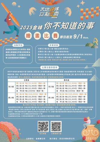 臺東縣金峰鄉公所辦理「金峰印象」攝影比賽、金峰「你不知道的事」繪畫比賽活動。