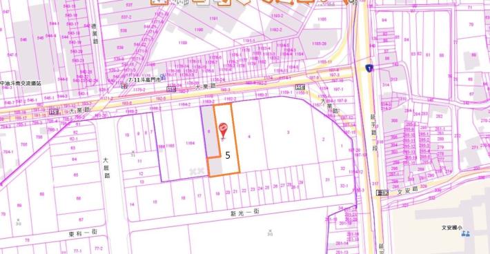 新東段5地號位置圖