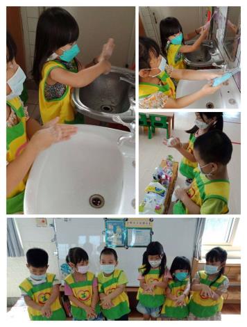 大荖 衛教：正確洗手的步驟，和幼兒練習洗手