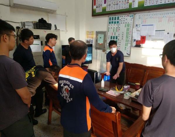 雲林縣消防局第二大隊虎尾分隊辦理傳染疾病感染管控教育訓練