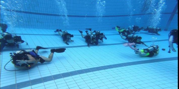 雲林縣消防局斗南分隊協助辦理潛水進階訓練