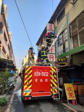雲林縣消防局第一大隊斗南分隊辦理公有零售市場消防搶救演練