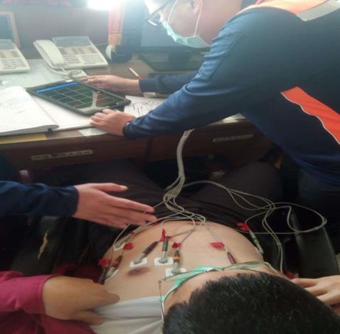雲林縣消防局第二大隊二崙分隊辦理EKG十二導程心電圖訓練-訓練過程