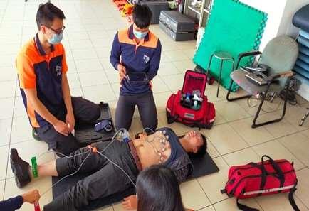 雲林縣消防局第一大隊斗南分隊辦理心肌梗塞救護情境訓練