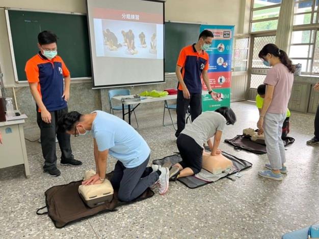 雲林縣消防局第一大隊林內分隊辦理林中國小教職員救護宣導-過程