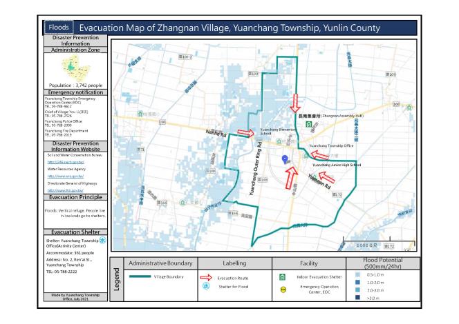 2_雲林縣元長鄉長南村水災防災地圖(英文版)