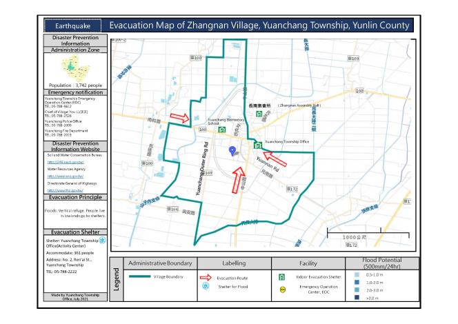 2_雲林縣元長鄉長南村地震防災地圖(英文版)