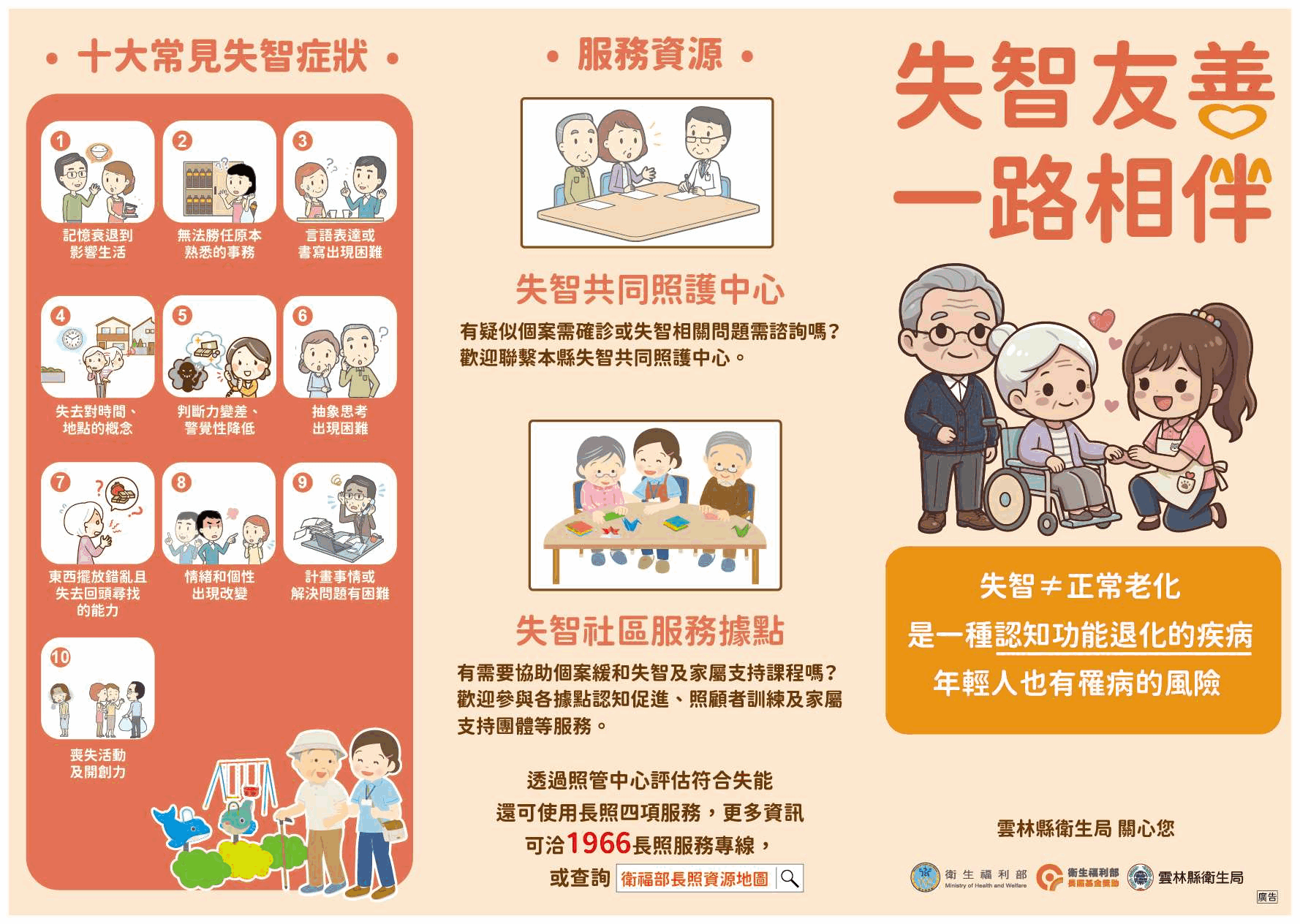 115年度失智宣導折頁：失智友善一路相伴